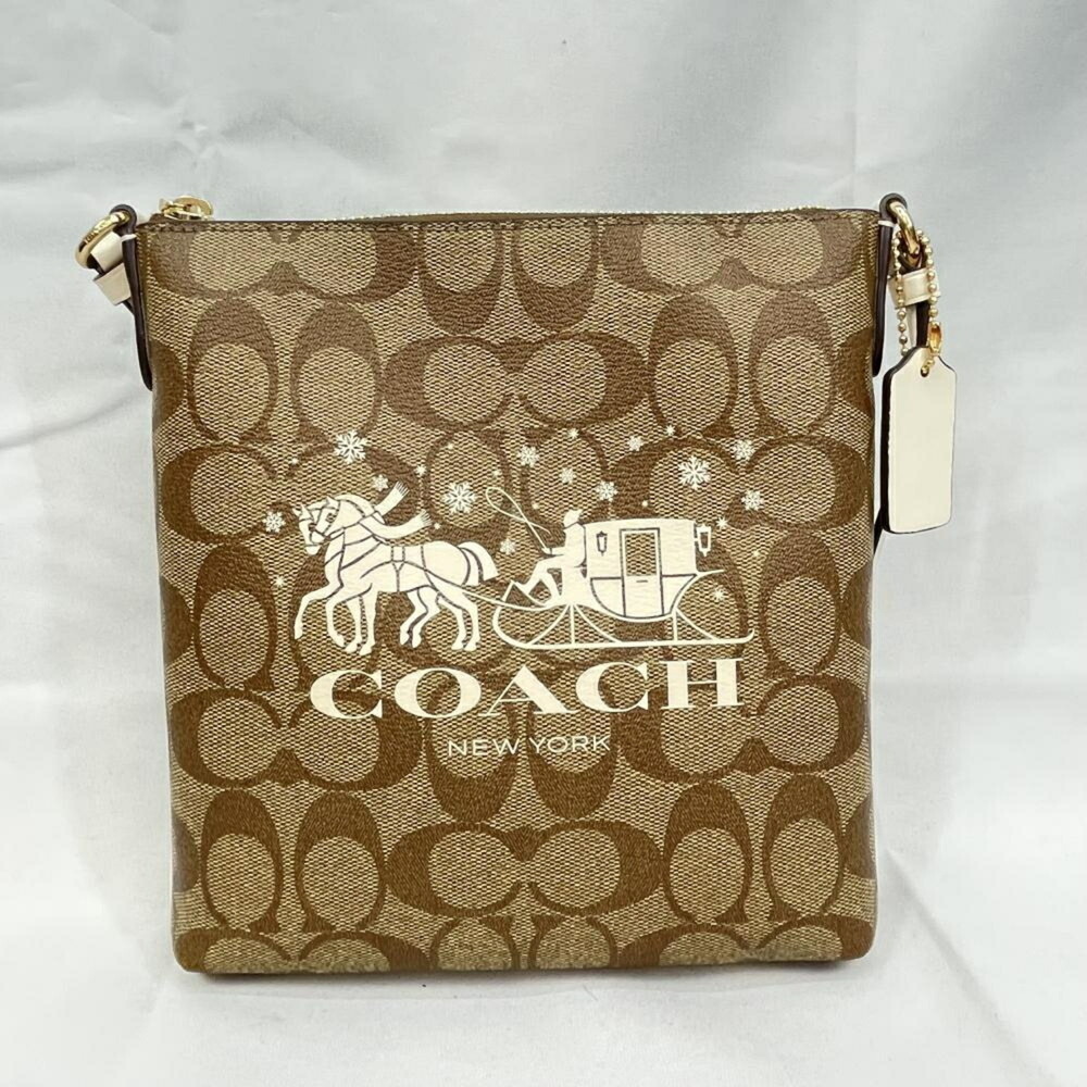 COACH Horse and Carriage Shoulder Bag, Beige